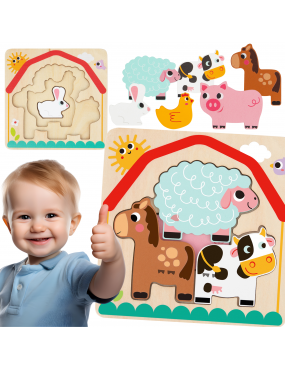 Tooky Toy Drewniane Puzzle...