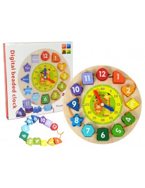 Drewniany Edukacyjny Zegar...