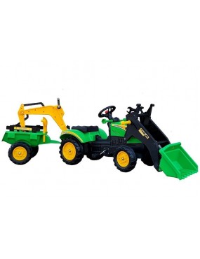 Traktor z Przyczepą i Łyżką...
