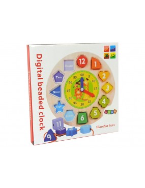 Drewniany Edukacyjny Zegar...