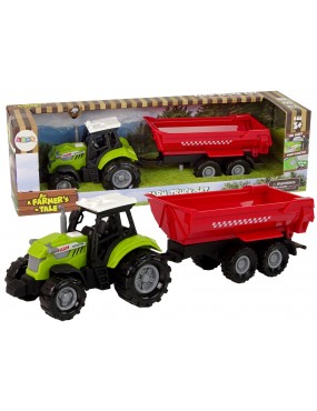 Zielony Traktor z Czerwoną...