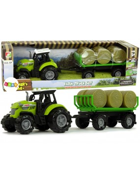Traktor z Przyczepka Bale...