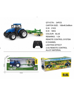 Traktor niebieski z...