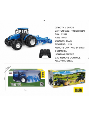 Traktor niebieski z...
