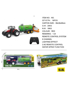Traktor czerwony ze...