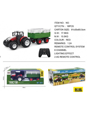 Traktor czerwony z...