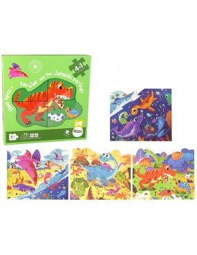 Puzzle 4 w 1 Dinozaur Świat...