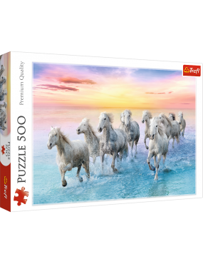 Puzzle 500 el. Białe konie...