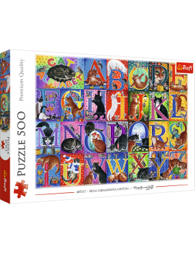 Puzzle - 500 - Koci alfabet...