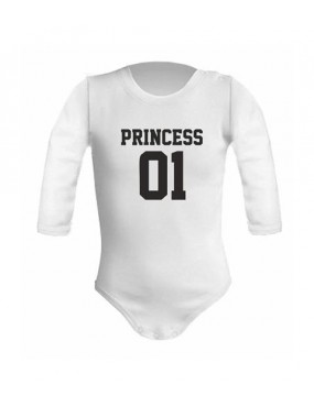 Body dla niemowląt (dziecięce) z długim rękawem - Princess 01 (Numer)