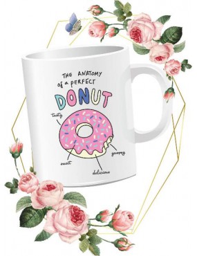 Mug - The anatomy of a perfect donut. Tasty, sweet, delicious, yummy