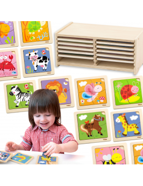 VIGA Puzzle drewniane 12...