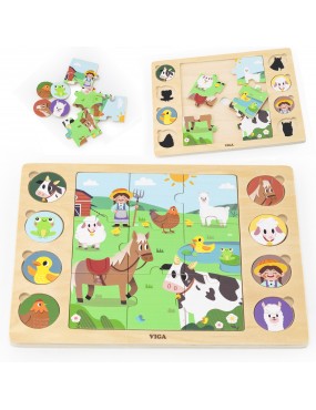VIGA Drewniane Puzzle...